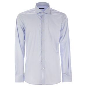 Fay Men Stretch Poplin Shirt With French Collar